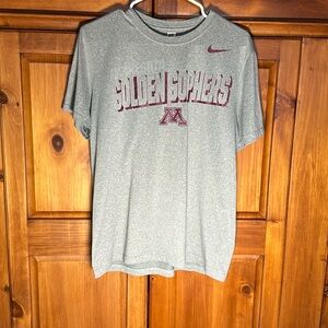 Nike The Nike Tee Gray Minnesota Golden Gopher Short Sleeve Athletic Shirt